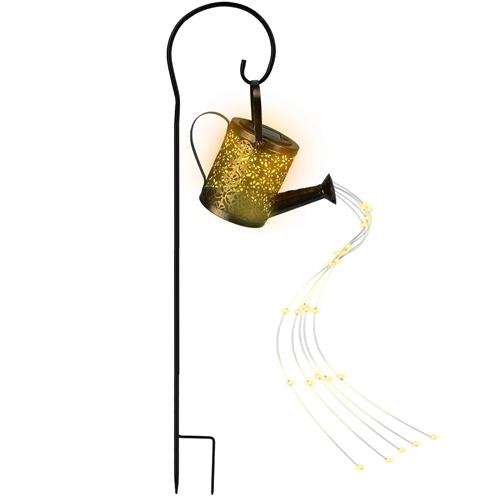 Solar Powered Watering Can Garden Stake Light LED Garden Fairy Decoration