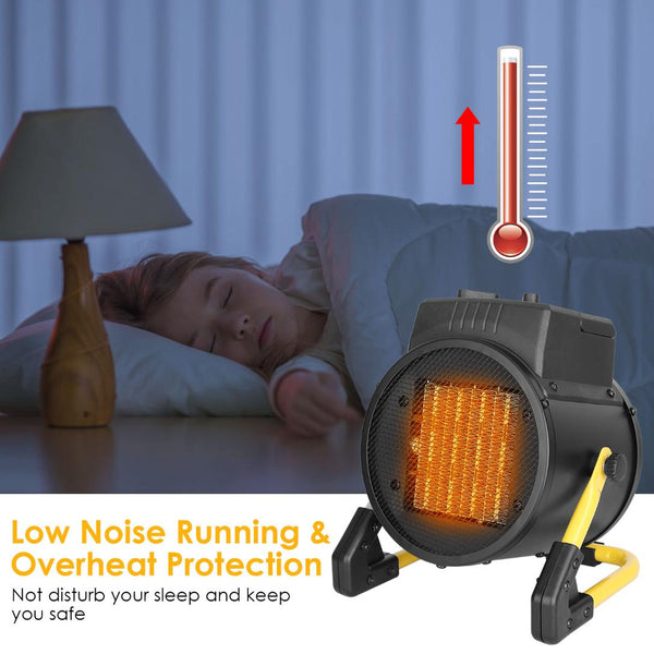 1500W Portable Electric Space Heater Personal Fan w/ Overheat Protection Adjustable Temperature Ceramic Heater