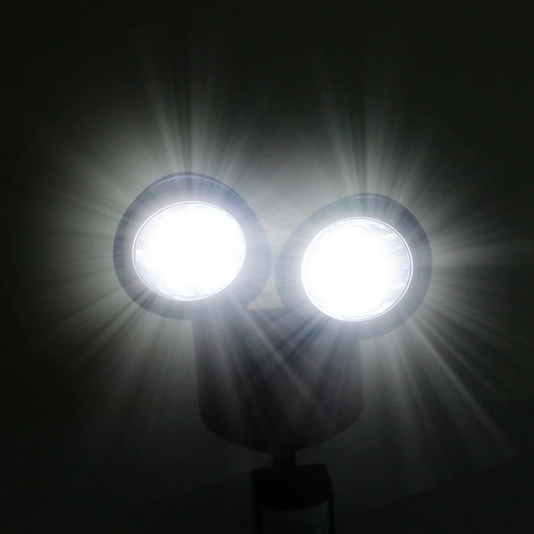 Outdoor Entryway Security Light Motion Sensor 360° Rotatable Dual Heads Solar Wall Light