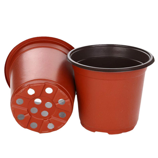 100Pcs Plastic Plant Nursery Pots Garden Seedlings Flower Container Seed Starting Pots 100mm 3.94in