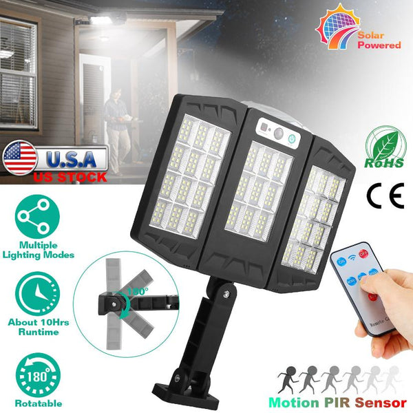 Solar Wall Light Outdoor 264Pcs LED Beads Motion Sensor Wireless Lamps Waterproof Lighting