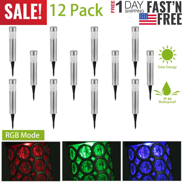 6 Pack Outdoor Solar Light Waterproof RGB Garden Lamp Landscape Lawn Décor Light