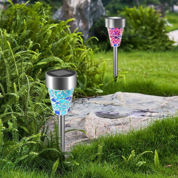 6 Pack Solar Garden Lights Outdoor Solar Pathway Lights Water-resistant Landscape Lights