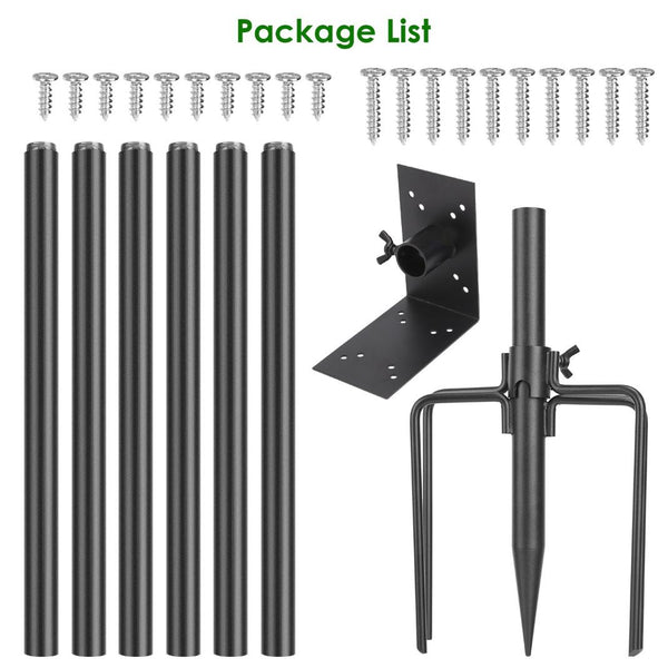 Bird House Pole Kit Stand Stake Adjustable Height Bird Feeder Lawn Mount Perch