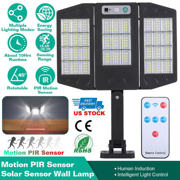 Solar Wall Light Outdoor 264Pcs LED Beads Motion Sensor Wireless Lamps Waterproof Lighting