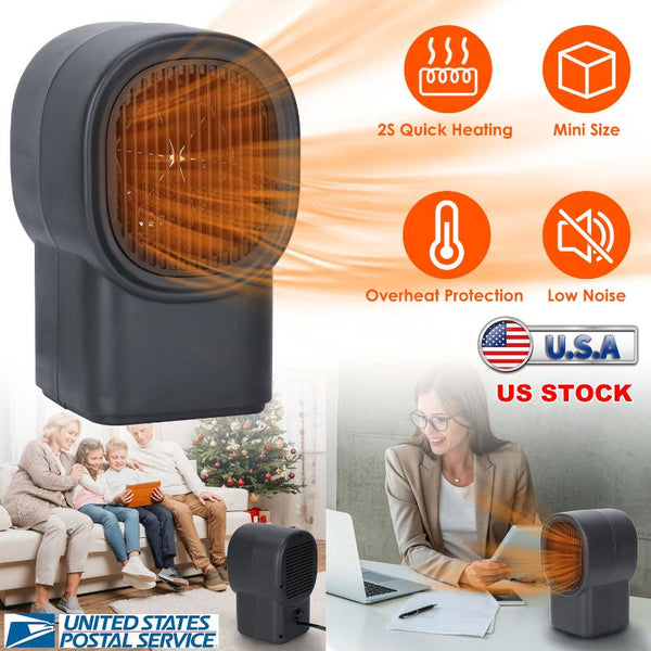 500W Portable Electric Space Heater Mini Fan Heater Personal Small Space Heater