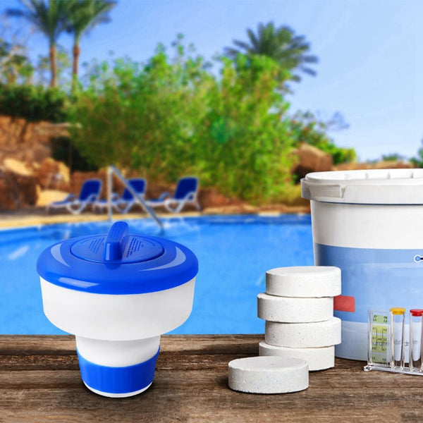 Floating Pool Chlorine Dispenser Chemical Holder Tablet Swimming Pools Spa Hot Tub