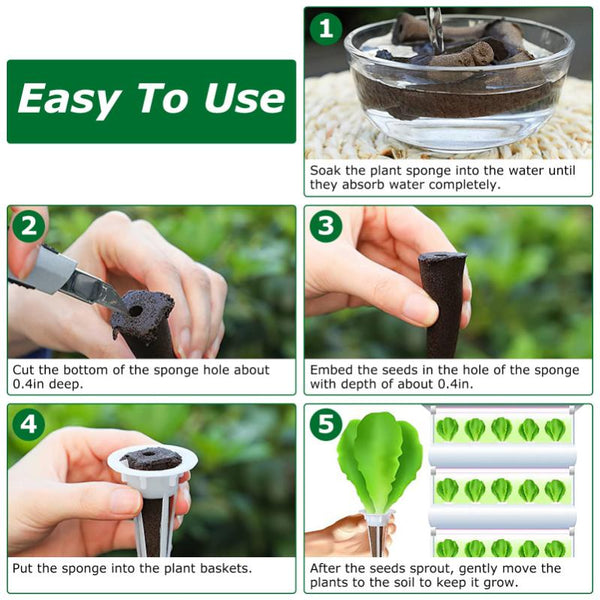 120 Piece Seed Pod Kit Hydroponic Garden Growing Containers Grow Anything Kit