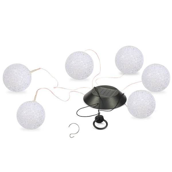 Solar Powered LED Ball Wind Chimes Color Changing LED String Light Garden Patio Decor