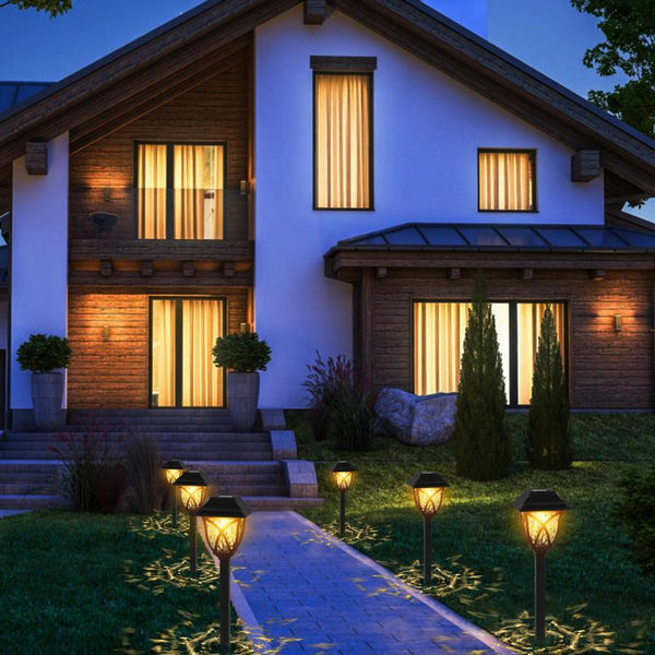 6 Pack Solar Powered Stake Light Decorative Landscape Lamps Waterproof Auto On/Off