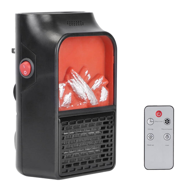 800W Plug-In Space Heater Wall Outlet Heater Rotatable Adjustable Temp