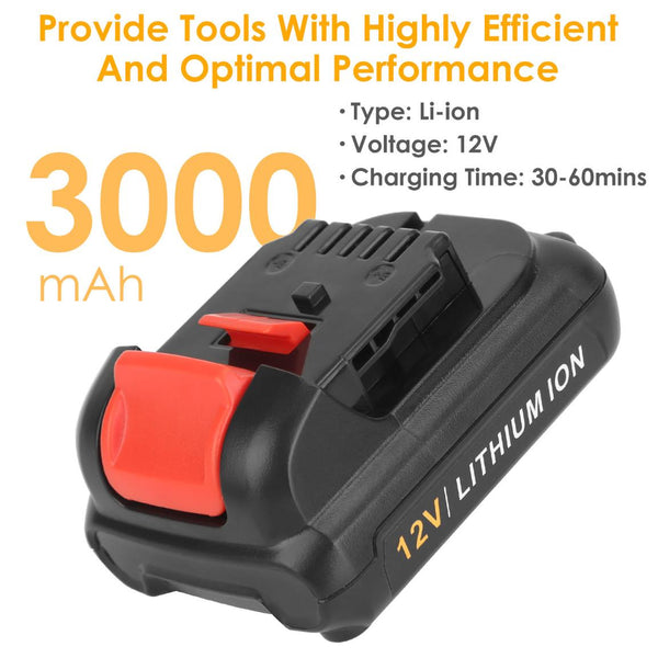 2 Pack 12V Li-ion Power Tool Battery Replacement Compatible with Dewalt