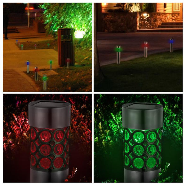 6 Pack Outdoor Solar Light Waterproof RGB Garden Lamp Landscape Lawn Décor Light