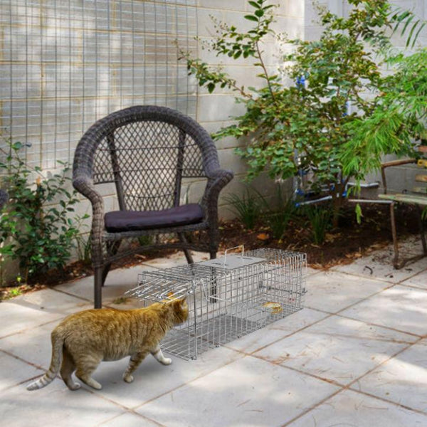 Humane Trap Cage Catch Release Live Small Animal Rodent Cage Collapsible Metal Wire