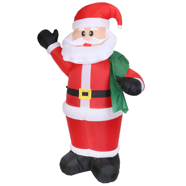 Inflatable Christmas Santa Claus Blow-up Light-up LED Waterproof Christmas Lawn Outdoor 6.4ft