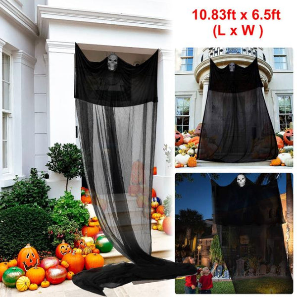 Scary Hanging Ghost Prop Halloween Skeleton Flying Ghost Animated Decoration