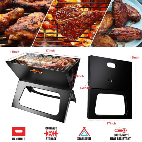 Portable BBQ Barbecue Grill Foldable Charcoal Grill Camping Garden Outdoor Travel