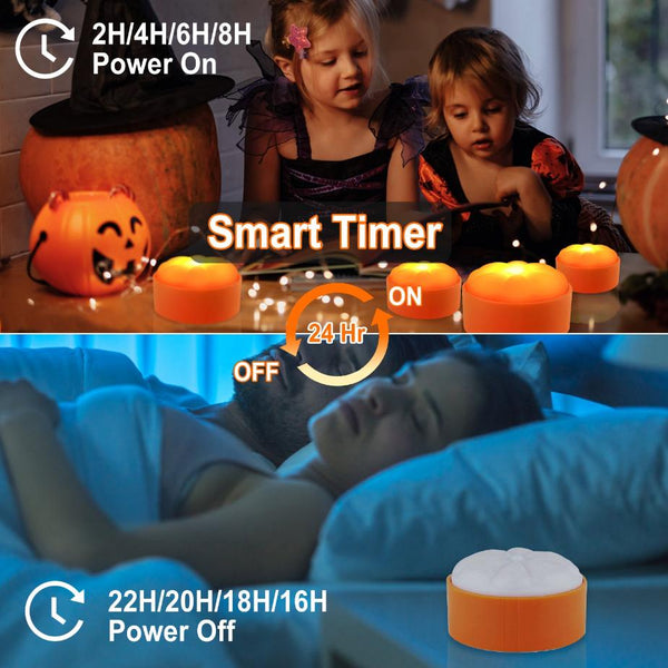 4 Pack Halloween LED Pumpkin Lights Battery Operated Decoration Lights Remote Control