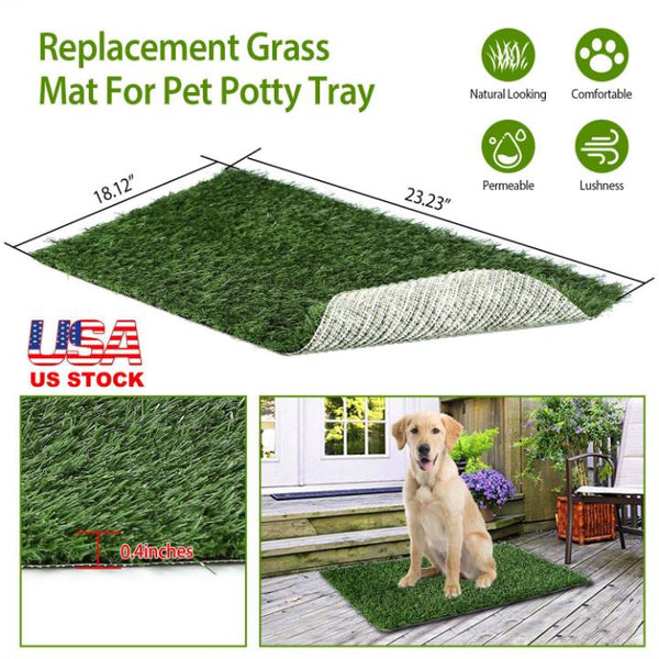 Grass Mat For Pet Potty Tray Dog Pee Grass Turf Pad Fast Drainage Easy Cleaning