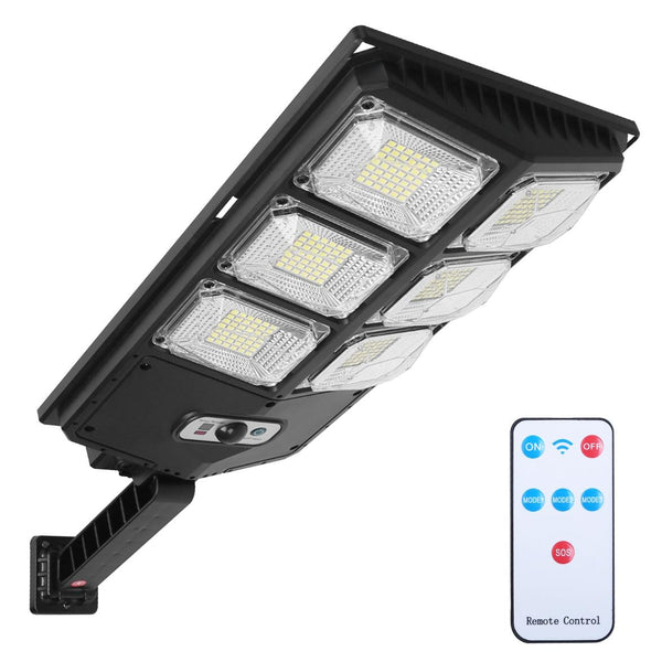 Solar Powered Wall Light 252 LED Beads PIR Motion Sensor Lamp Outdoor IP65 Waterproof with Remote Control for Garage Front Door Garden Pathway