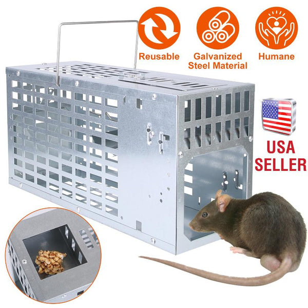 Humane Live Mouse Trap Reusable Metal Rat Small Rodent Cage Catch Release No Kill