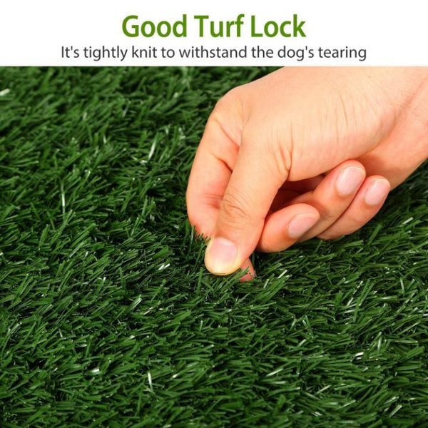 Grass Mat For Pet Potty Tray Dog Pee Grass Turf Pad Fast Drainage Easy Cleaning