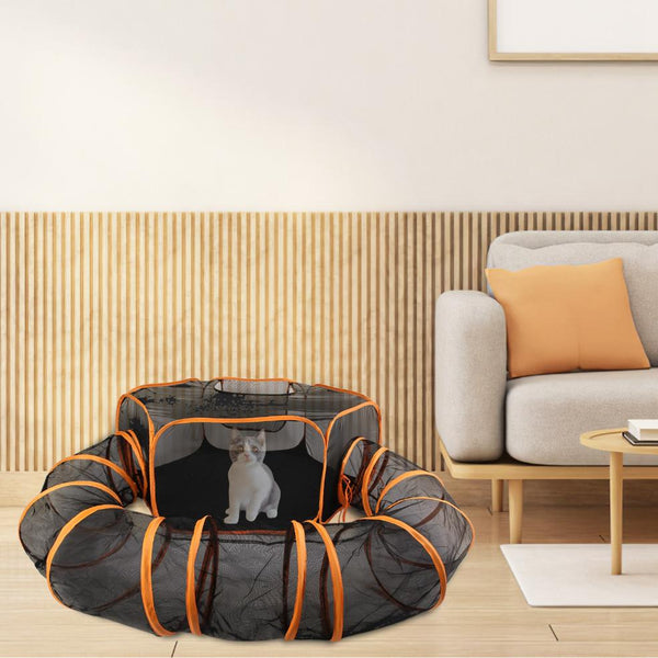 Pet Play Tent with Tunnel Pet Enclosure Playground Indoor Outdoor Dog Cat Rabbit
