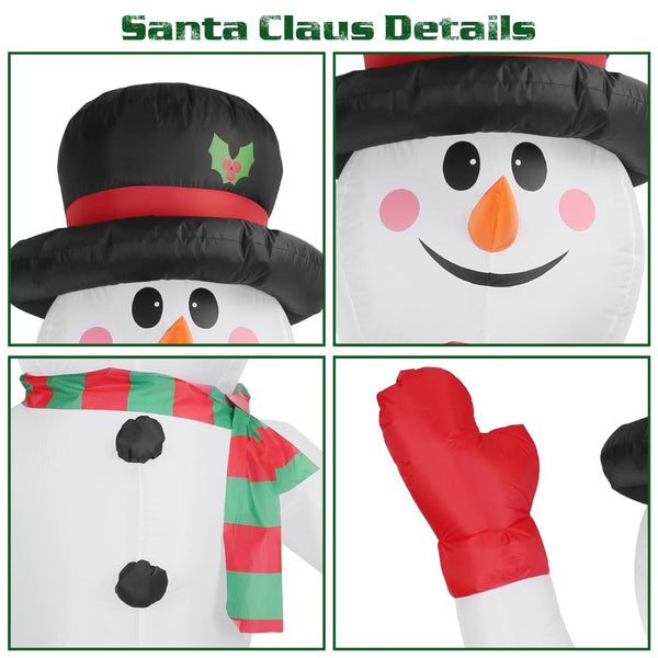 7.9FT Christmas Inflatable Giant Snowman Blow-up Light-up LED Lights Outdoor Yard