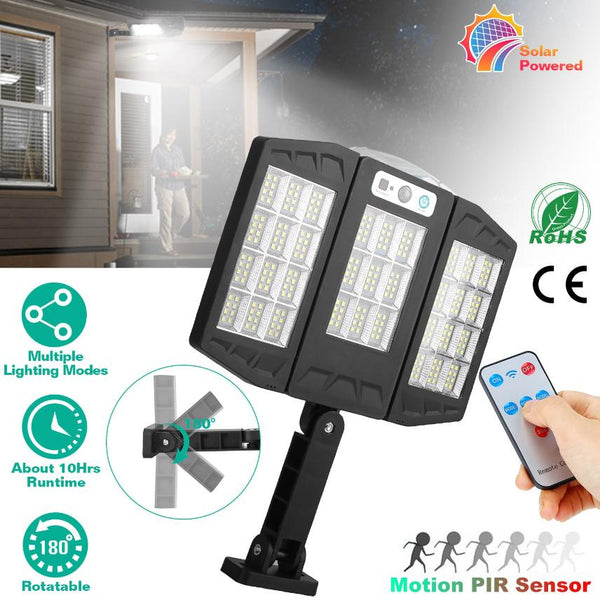 Solar Wall Light Outdoor 264Pcs LED Beads Motion Sensor Wireless Lamps Waterproof Lighting