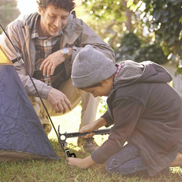 Tent Stakes Camping Hammer Tent Pegs Set Camping Accessories Kit with 9.84FT Reflective Ropes for Camping Hiking Canopy