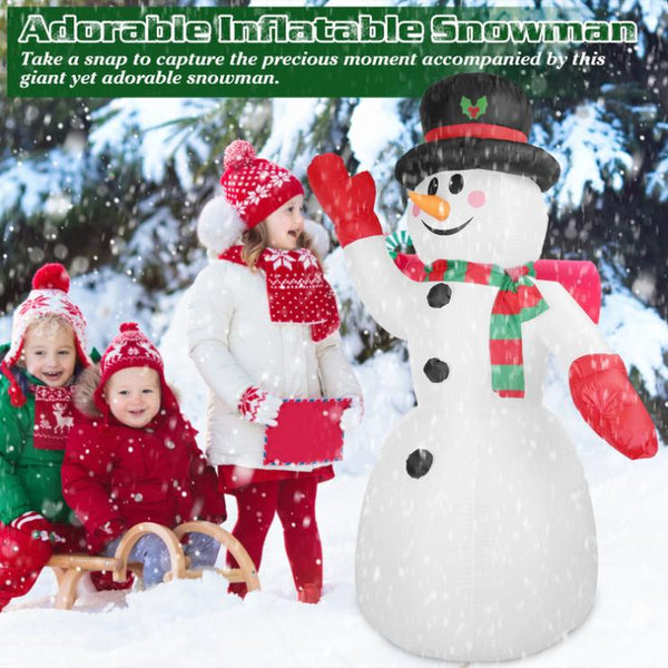 7.9FT Christmas Inflatable Giant Snowman Blow-up Light-up LED Lights Outdoor Yard