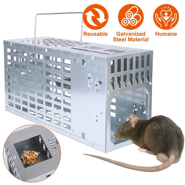Humane Live Mouse Trap Reusable Metal Rat Small Rodent Cage Catch Release No Kill