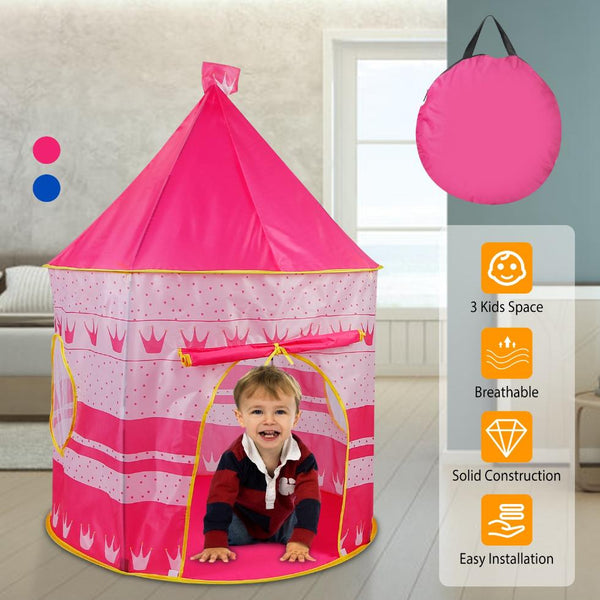 Kids Play Tent Foldable Pop Up Children Baby Play House Castle Indoor Outdoor Use