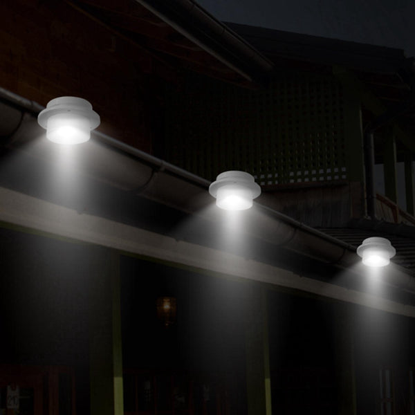 2 Pack Solar Powered Lights Outdoor Dusk to Dawn Sensor Security Lamps Wall Fence Yard
