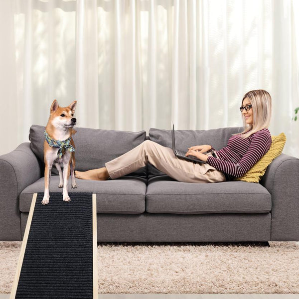 Foldable Wooden Dog Ramp Non Slip  Heights Adjustable Pet Cat Ramp Couch Car SUV