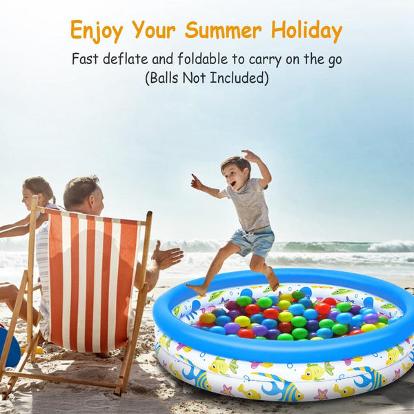 4 FT Diameter Small Inflatable Round Swimming Pool Blow Up For Kids Swim Ball Pool Center For Backyard Beach