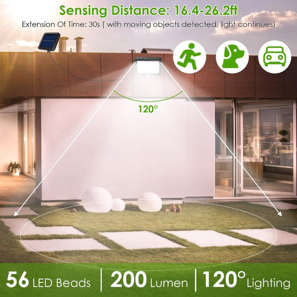 Outdoor Solar Security Flood Light Wall Solar Lamp Motion Sensor LED Garden Garage Light