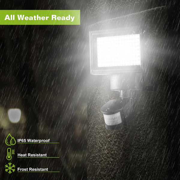Solar Wall Lights 120 LEDs Flood Lights Outdoor 120° Motion Sensor Separate Panel