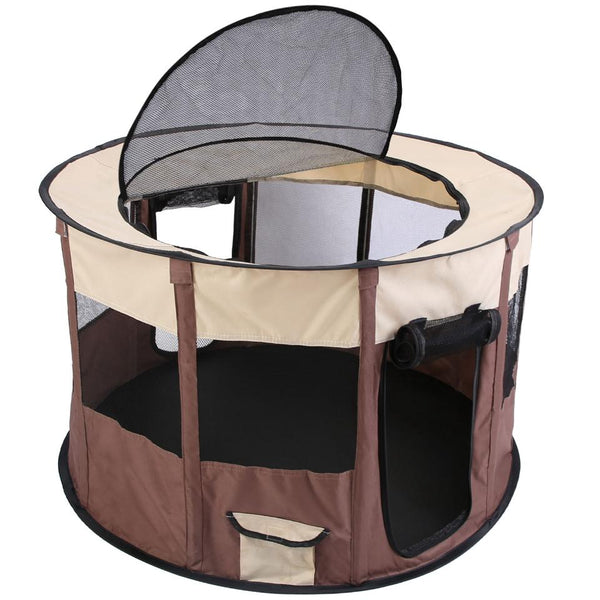 Portable Pet Playpen Travel Foldable Waterproof Outdoor Cage Tent Cover Dog Cat Rabbit