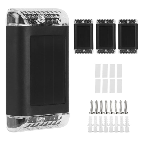 4Pack Solar Powered Wall Sconce Lights Rechargeable Optical Sensor Lamp Outdoor Lamps