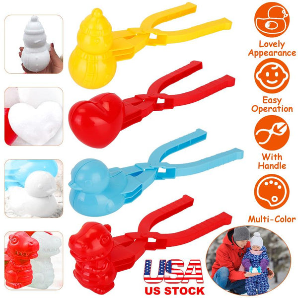4 Pack Snowball Makers Snow Molds Beach Sand Toys Tools