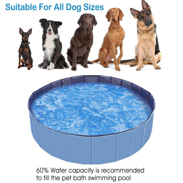 Foldable Pet Kiddie Baby Swimming Pool Dog Swim Bathing Tub Playmat Kids Pools 4 FT