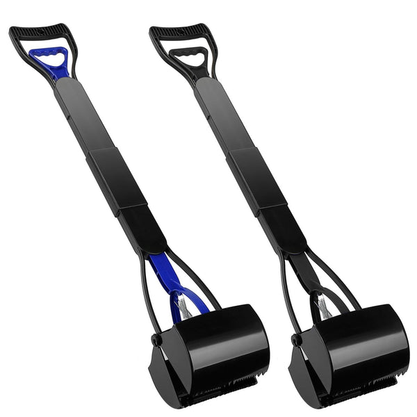 Pet Pooper Scooper Foldable Long Handle Dog Poop Waste Pick Up Rake Grabber Arm