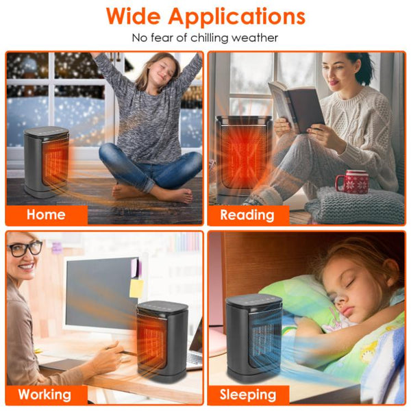 1500W Electric Space Heater Ceramic Heater Fan Oscillating Heating Fan with 3 Modes