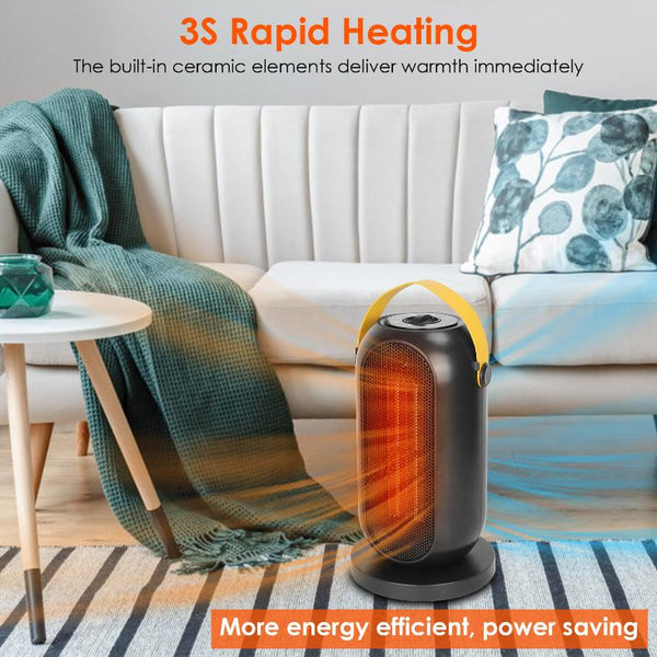 1200W Portable Electric Fan Heater PTC Ceramic Oscillation Low Noise Heating Fan