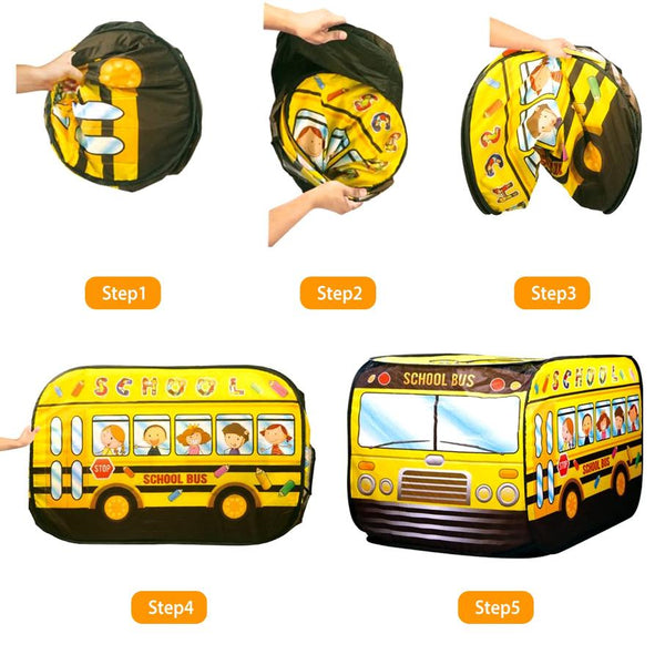 Fire Truck Pop Up Kids Play Tent Children Baby Play House Indoor Outdoor Use