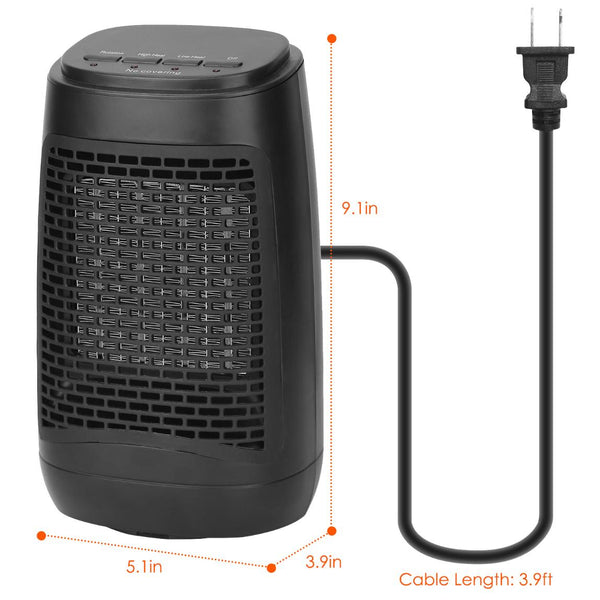 1500W Personal Oscillating Portable Electric Space Heater Personal Fan Ceramic Heater