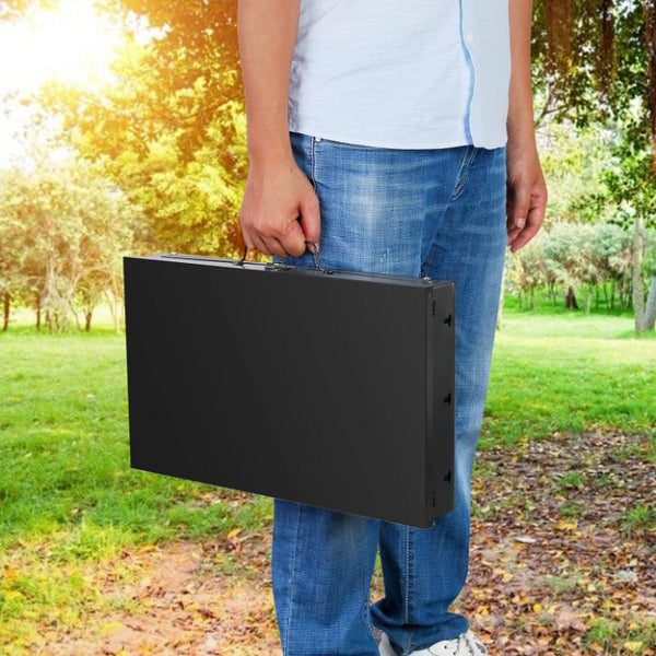 Small Portable Charcoal Grill Foldable BBQ Suitcase Grill Shelf For Outdoor Camping Picnics Garden Grilling