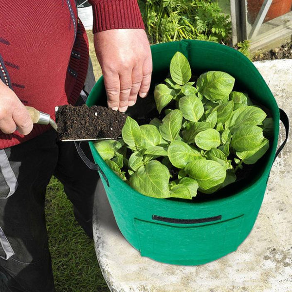 2Pack Plant Growing Bags Potato Vegetable Planter Bags Breathable Planting Fabric Pots w/ Harvest Window 5Gallons