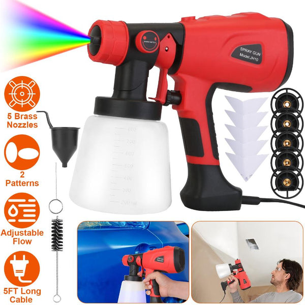 Electric Paint Sprayer HVLP Spray Painting Gun Adjustable Handheld Painter